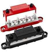 RVBOATPAT 400A Power Distribution Block 12V Bus Bar 4 x 5/16" (M8) Terminal Studs and 6 x #8 Term...