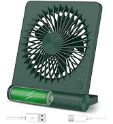 Tevelecin Desk Fan Battery Operated, 2000mAh 180°Foldable Portable Personal Fan, Strong Wind, Ult...