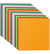 Vdealen 16 Pack Classic Baseplates 10" x 10" Large Building Plates for Building Bricks, Compatibl...