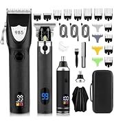 Saoilli Hair Clippers for Men Professional,Beard Trimmer for Men Hair Trimmer Nose Trimmer Set,Co...