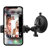 HzTinT Shower Mirror Phone Holder, Suction Cup Mirror Phone Mount for Shower Mirror Bathroom Glas...