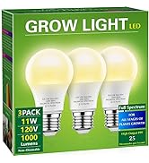 Briignite LED Grow Light Bulbs, Full Spectrum, Plant Light Bulbs E26 Base, 11W, 100W Equivalent, ...