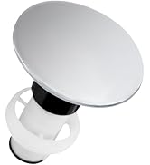 972098A Drain Stopper Polished Chrome Sink Stopper, Drain Sink Plug Part Push & Seal Drain Stoppe...