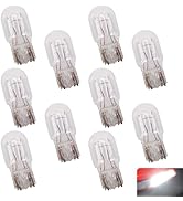 Hugwits 10 PCS 7443 T20 Long Life Miniature Bulbs, Super Bright T20 Halogen Bulbs, 21/5 W Car Bra...