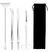 Gutsdoor Aquascape Tools Aquarium Kit, 4PCS Long Aquascaping Tools Stainless Steel Aquatic Plants...