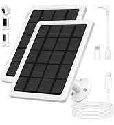 4W Solar Panel for Ring Camera, 2-Pack Solar Charger Compatible with Ring Stick Up Cam Battery/Pr...