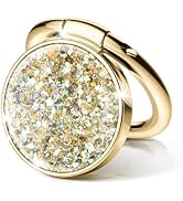 GVIEWIN Glitter Cell Phone Ring Holder, Metal Kickstand Grip 360° Rotation Compatible with iPhone...
