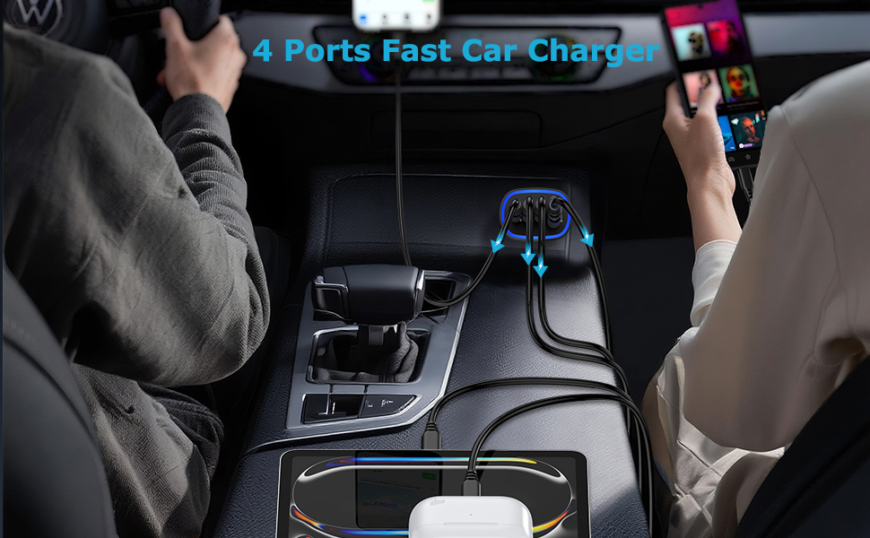 mutil ports car charger adapter FB85803