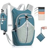 TUIKEN Small Hiking Backpack 10L-Lightweight Packable Foldable Backpack for Travel Camping Outdoo...
