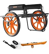 VEVOR 300lbs Kayak Cart, All-Terrain Super Duty Trolley Cart, Canoe Cart Dolly with 15-inch No-Fl...