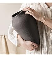 Ceramic Vase - Large 11.8 Inch Tall Floor Vase for Centerpieces, Farmhouse Rustic Minimalist Home...