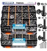 Taiss 3160PCS Metric Flange Bolt Assortment Kit,Nuts and Bolts Assortment Kit M2 M3 M4 M5 M6x1.0 ...
