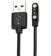 Haourlife 2Packs Replacement Magnetic Charging Cable for Smart Watch(2.84mm 2 Pin)