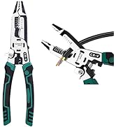 groword 10-in-1 Wire Stripper Tool,Wire Strippers,Cable Cutters,CR-V Multifunctional Plier with W...