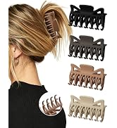 ACECHA 4 Pack Butterfly Double Row Claw Clips for Women Thin Hair, 3.1" Medium Strong Hold Fine H...