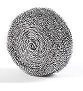 Dr.WOW 6 Pack Stainless Steel Sponges,Extra Large Magic Sponge Pad,Steel Wool Scrubber for Kitche...