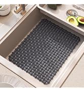 QiCaiJia Kitchen Sink Mat for Stainless Steel Ceramic Sinks, PVC Sink Protectors Mats for Bottom ...