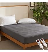 BEARKISS Heated Mattress Pad Queen, Cozy Bed Warmer with Preheat & Memory | 9 Heat Settings Elect...