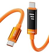 VRURC 240W USB C to USB C Cable Fast Charging Retractable USB C Cable with Magnetic Slot for Car ...