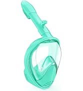Ezire Kids Snorkel Mask Full Face, Snorkeling Gear for Kids 2-14 with Camera Mount, 180 Degree Pa...
