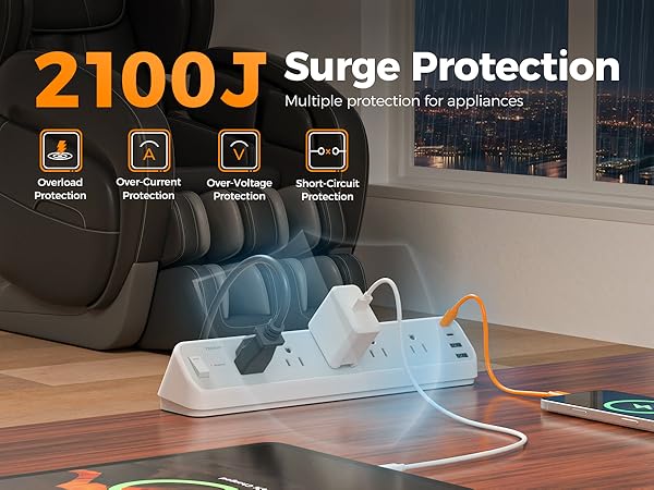 power strip with surge protection