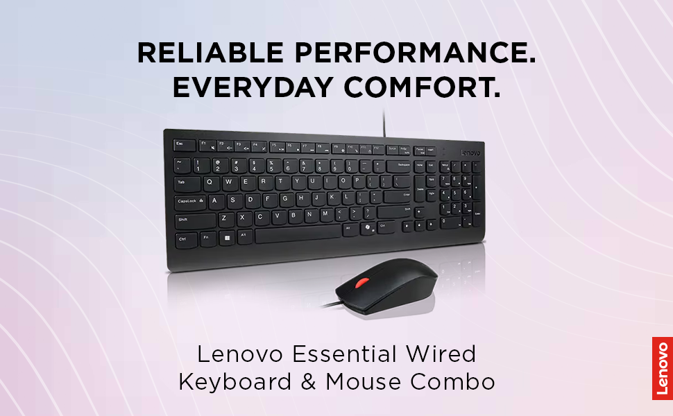 Lenovo Essential Wired Keyboard & Mouse Combo