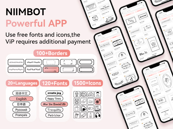 NIIMBOT B2 2 Inch Portable Label Maker with powerful app