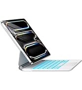 GGQFGTOJ for iPad Pro 13 Inch Case with Keyboard (M4, 2024),Magic-Style Magnetic – 7 Colors Backl...