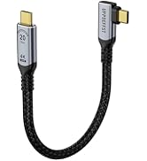 UPPDEFFST 1FT Short USB C 3.2 Gen 2x2 90 Degree Cable Compatible with Thunderbolt 3,Right Angle U...