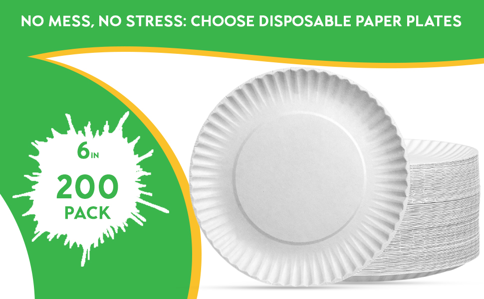 6" Paper Plates Uncoated
