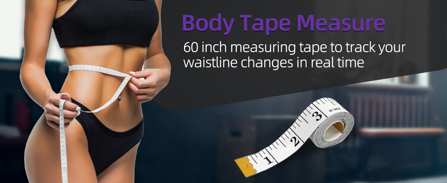 Body Tape Measure:60 inch measuring tape to track your waistline changes in real time
