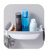 SlipX Solutions Patented Shower Organizer Caddy, Sturdy Storage Organizer, Power Lock Suction Cup...