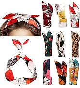 Ondder Wire Headbands 9 Pack Twist Bow Headbands Non Slip Hairbands Fashion Head Wrap Floral Prin...
