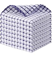 Kitinjoy Cotton 8 Pack Terry Kitchen Dish Cloths, 12 x 12 Inches Super Soft and Absorbent Dish Ra...