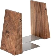 TILISMA Handmade Wooden Book Ends - Decorative Bookends for Shelves - Sturdy Book Holders for Hea...