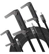 LOOHOI USB C to USB C Cable, 240W Fast Charging Cable with Built-in Phone Stand (5 FT, Black), Du...