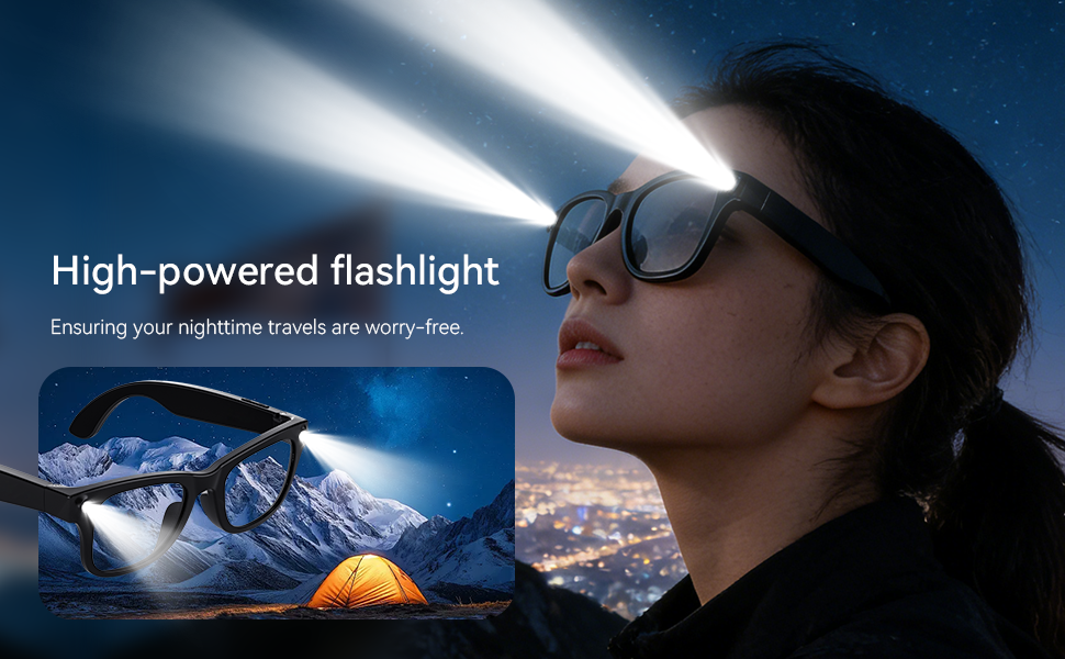 smart glasses with Flashlight