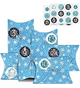 Naler Christmas Advent Calendar 2024, Christmas Countdown Gift Boxes to Fill Snowflake Treat Boxe...