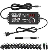 Arkare AC Adapter 120W Universal Power Supply Adapter AC 100-240V to DC 4~24V Adjustable Variable...