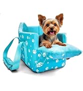 Cullaby Center Console Dog Car Seat for Small Dogs Under 15lbs,Detachable Washable Booster Pet Ca...