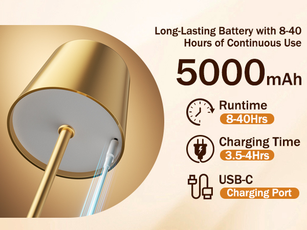 rechargeable table lamp cordless