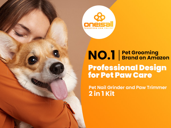 oneisall Pet Nail Grinder and Paw Trimmer 3 in 1 Kit