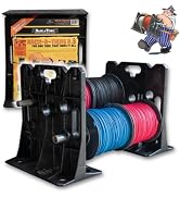 Rack-A-Tiers 2.0 Wire Dispenser – Cable Reel Rack, Electrician Wire Spool Caddy, Multi Reel Wire ...