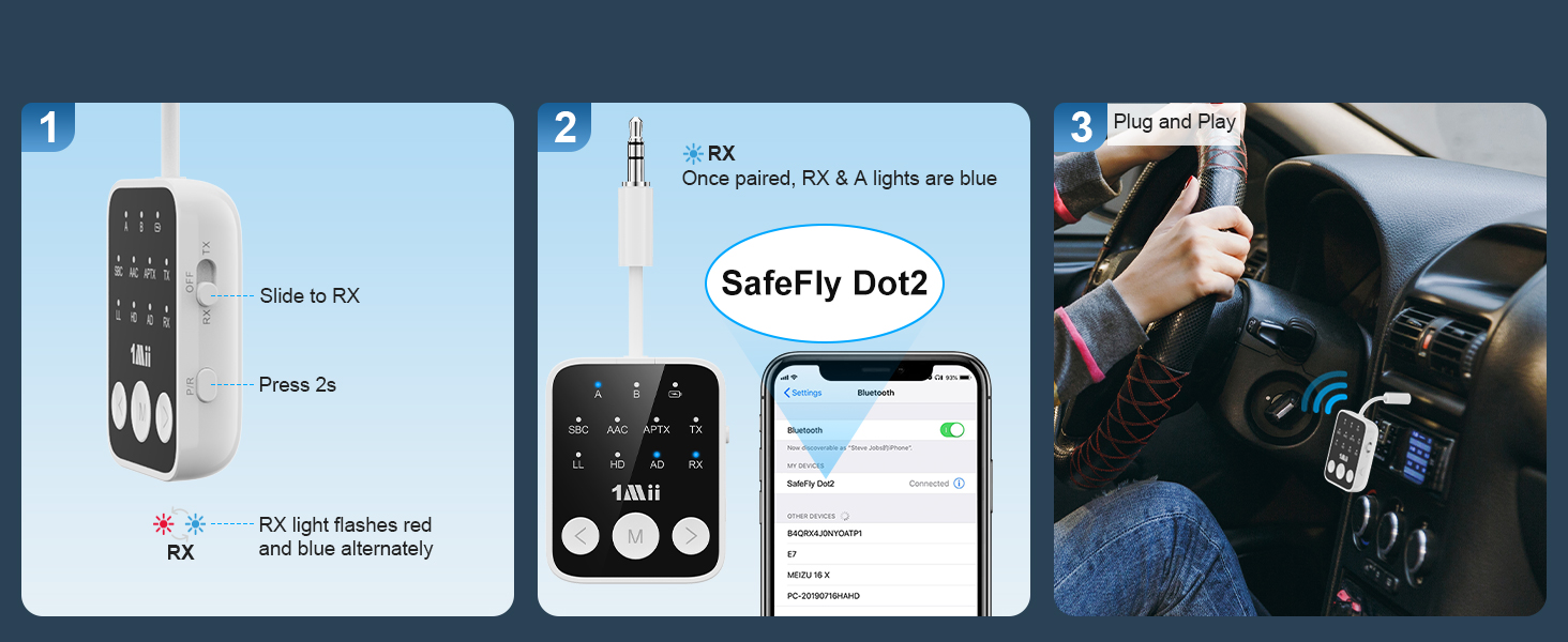 Bluetooth aux receiver for car