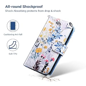 iphone 7 8 wallet case with card slot holders iphone 7 flip case stand pouch purse iphone se phone