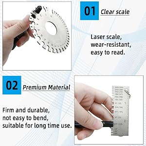 Details of wire metal sheet thickness gauge