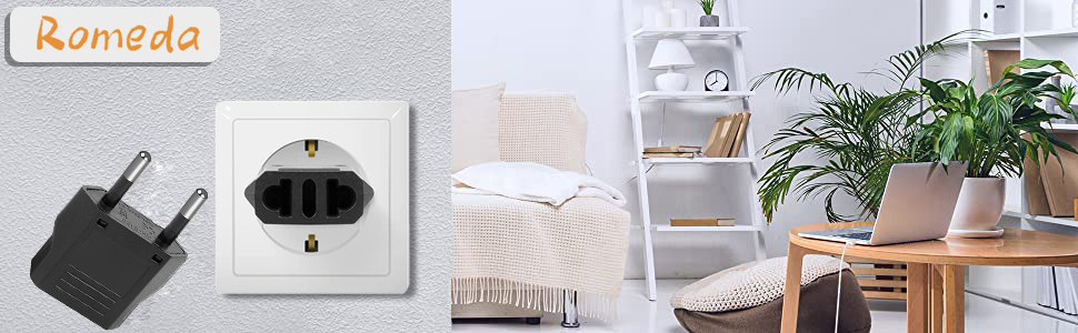European Plug Adapter, US to Europe Plug Adapter, European Adapter Type C Plug Adapter