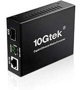 Fiber to Ethernet Media Converter, Gigabit SFP to RJ45 Fiber Converter,Support Multimode and Sing...
