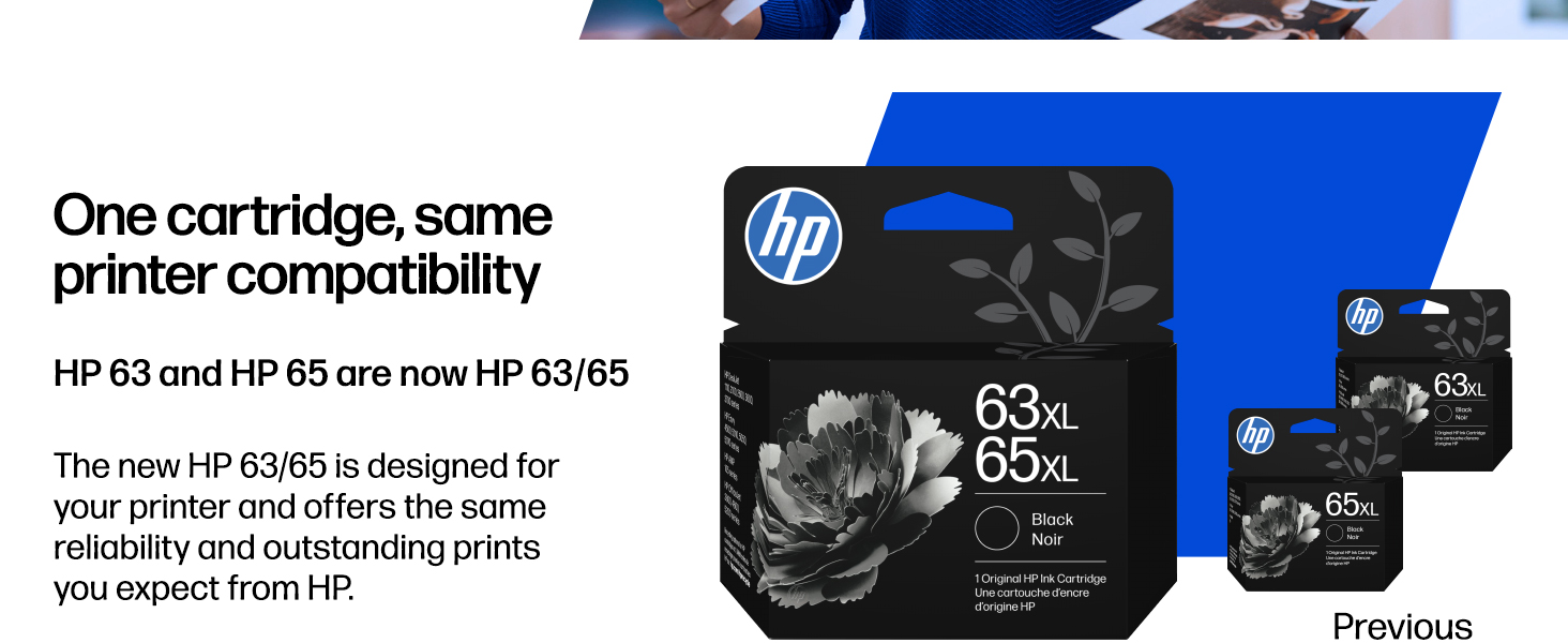 original hp 63XL 65XL black high yield ink cartridge