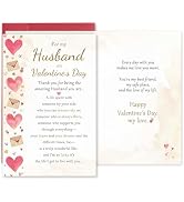 hvdler Husband Valentine’s Day Card, Poem Valentines Card from Wife, Romantic V-day Gift for Husband